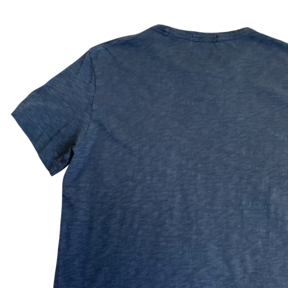 Theory Men's Gaskell Slub Cotton Dark Gray Short Sleeve T-shirt Slim Fit Sz S - Picture 10 of 13